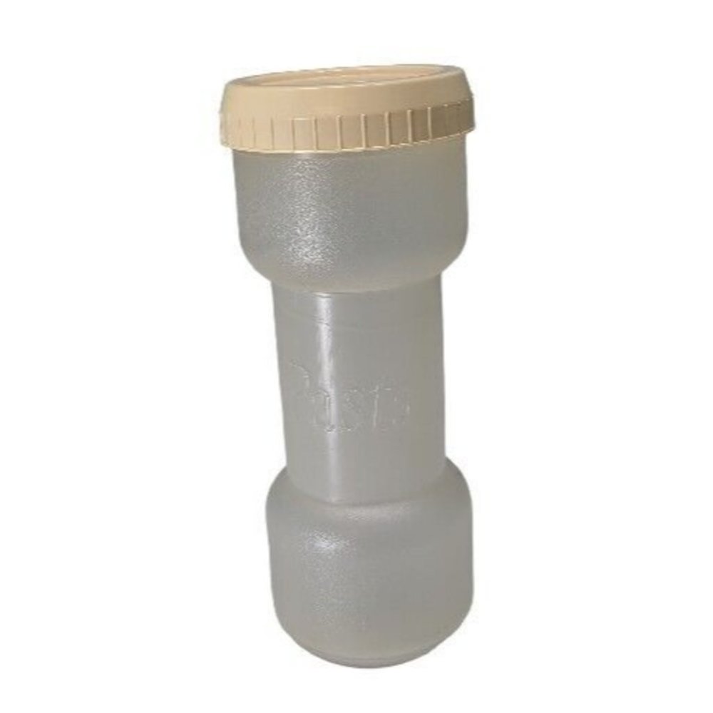 CLASSIC AERO PLASTIC PASTA KEEPER, 80oz, EMBOSSED, BARBELL STYLE w/SCREW-ON TOP